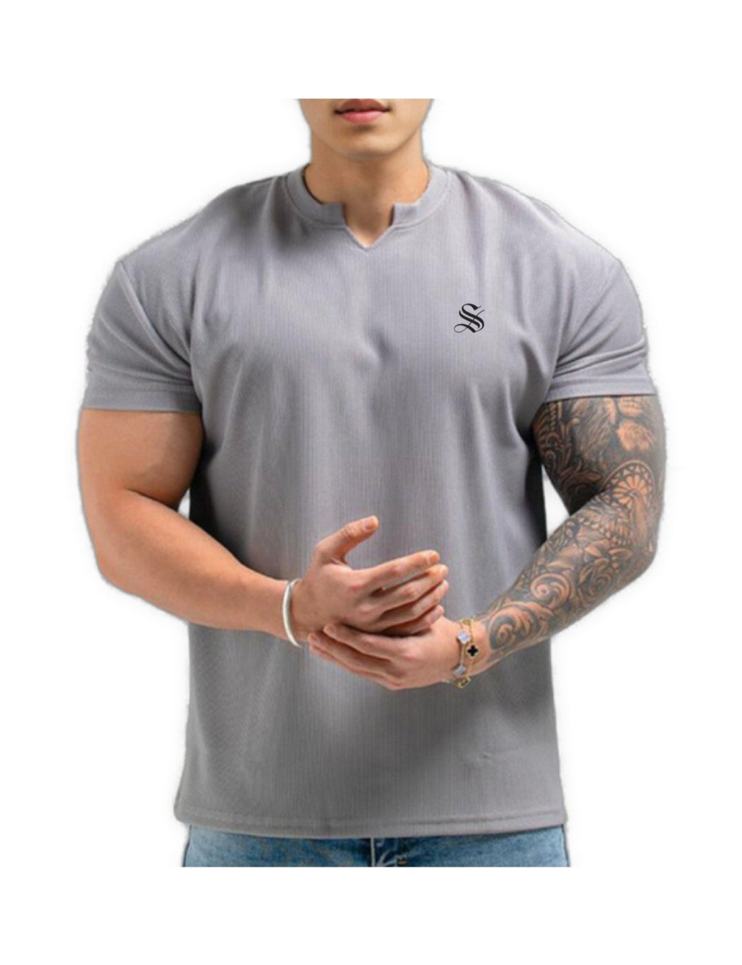 VBlackList - V - Neck T-Shirt for Men - Sarman Fashion - Wholesale Clothing Fashion Brand for Men from Canada