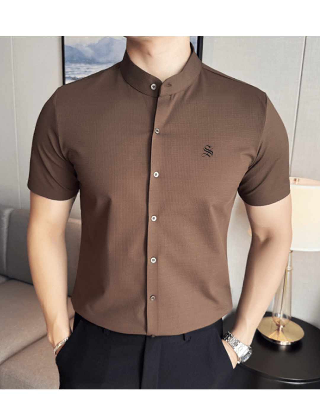 Vhdo - Short Sleeves Shirt for Men - Sarman Fashion - Wholesale Clothing Fashion Brand for Men from Canada