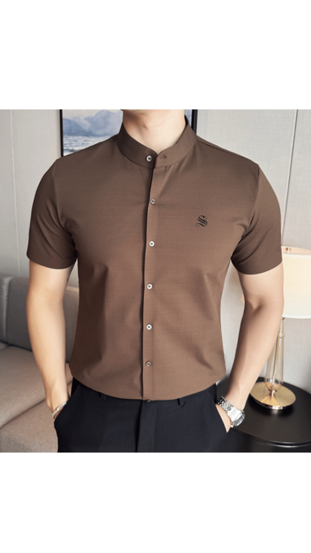 Vhdo - Short Sleeves Shirt for Men - Sarman Fashion - Wholesale Clothing Fashion Brand for Men from Canada