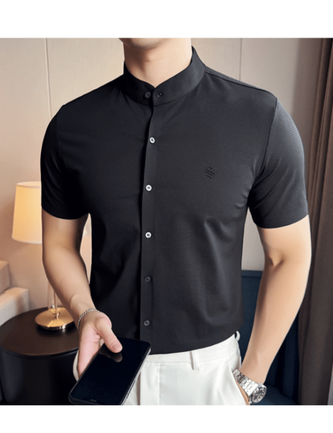 Vhdo - Short Sleeves Shirt for Men - Sarman Fashion - Wholesale Clothing Fashion Brand for Men from Canada