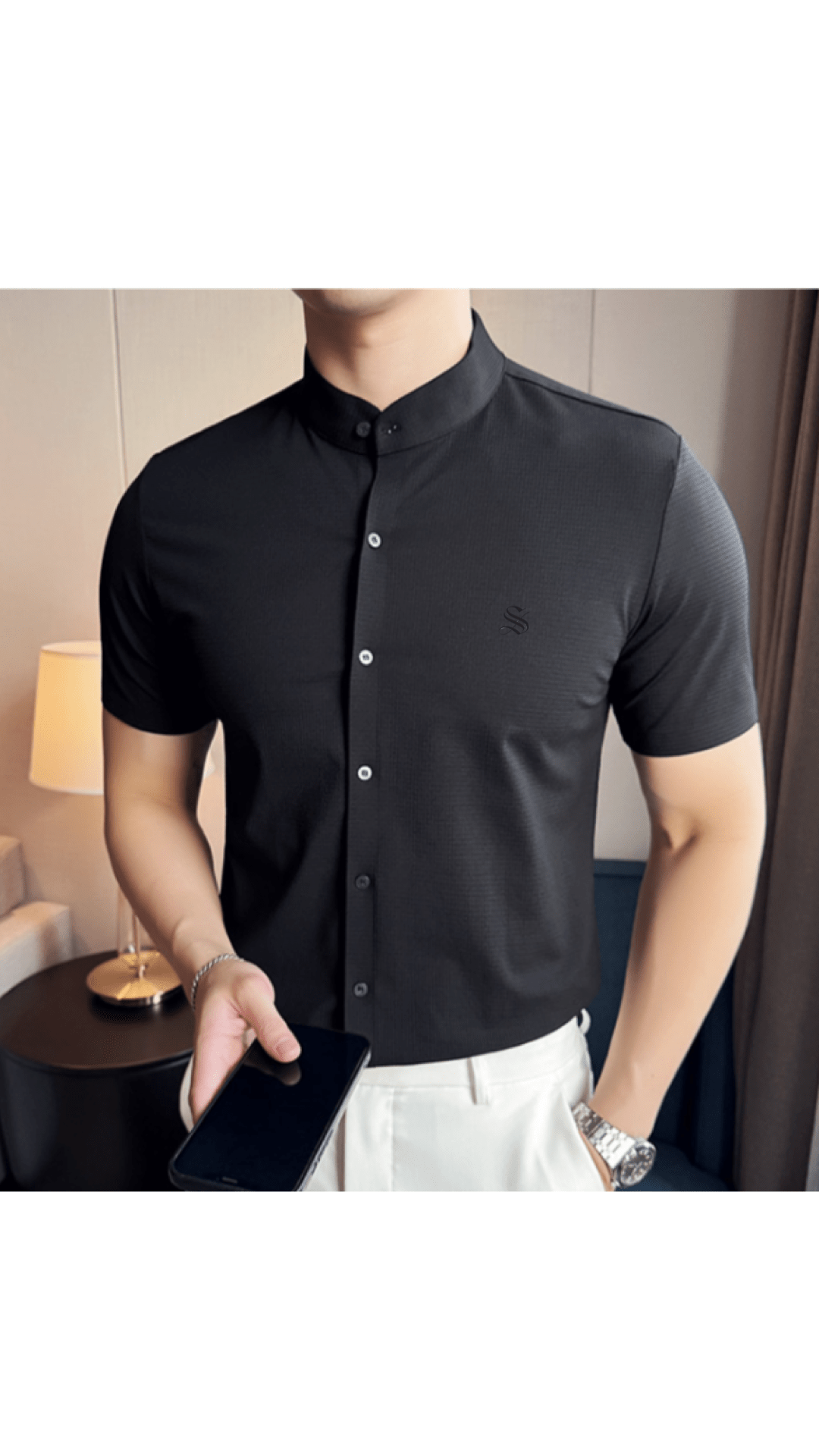 Vhdo - Short Sleeves Shirt for Men - Sarman Fashion - Wholesale Clothing Fashion Brand for Men from Canada