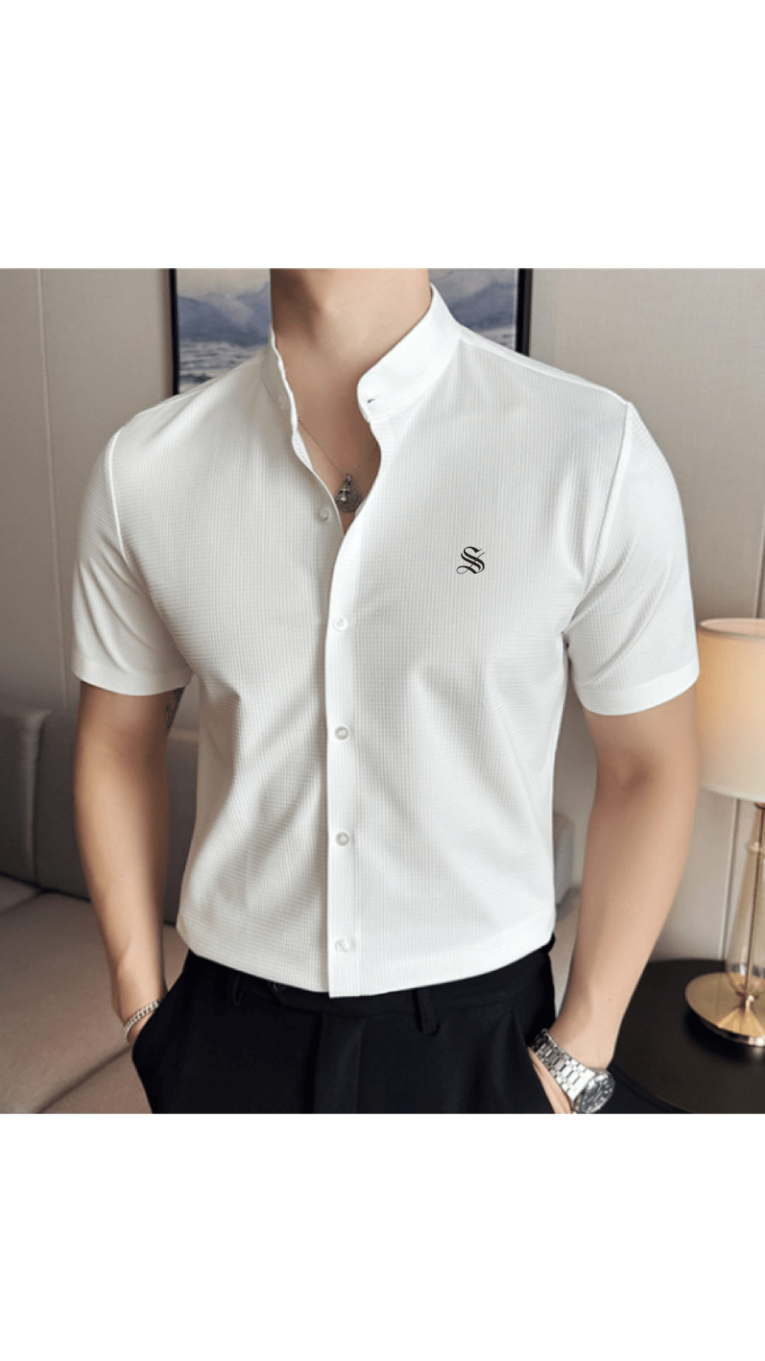 Vhdo - Short Sleeves Shirt for Men - Sarman Fashion - Wholesale Clothing Fashion Brand for Men from Canada