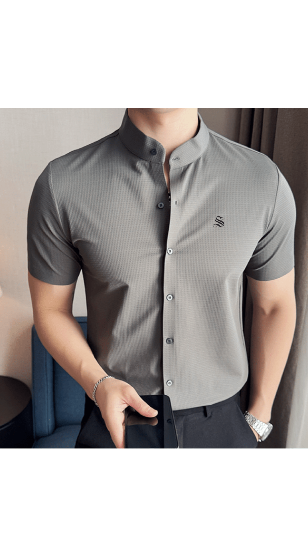 Vhdo - Short Sleeves Shirt for Men - Sarman Fashion - Wholesale Clothing Fashion Brand for Men from Canada