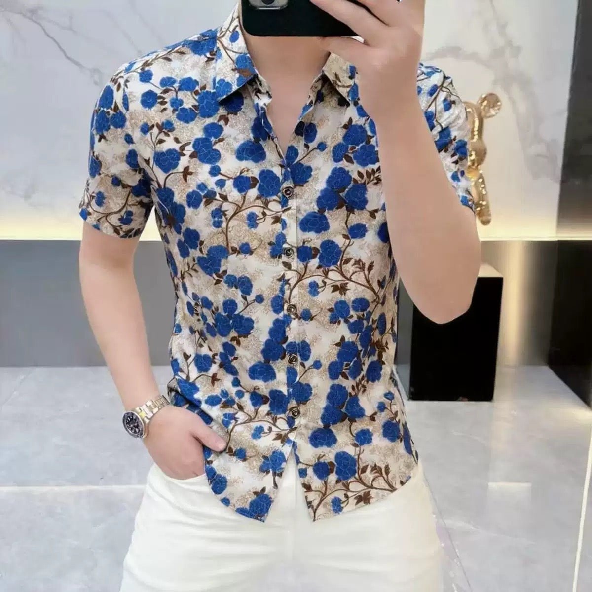 VHYT 37 - Short Sleeves Shirt for Men - Sarman Fashion - Wholesale Clothing Fashion Brand for Men from Canada