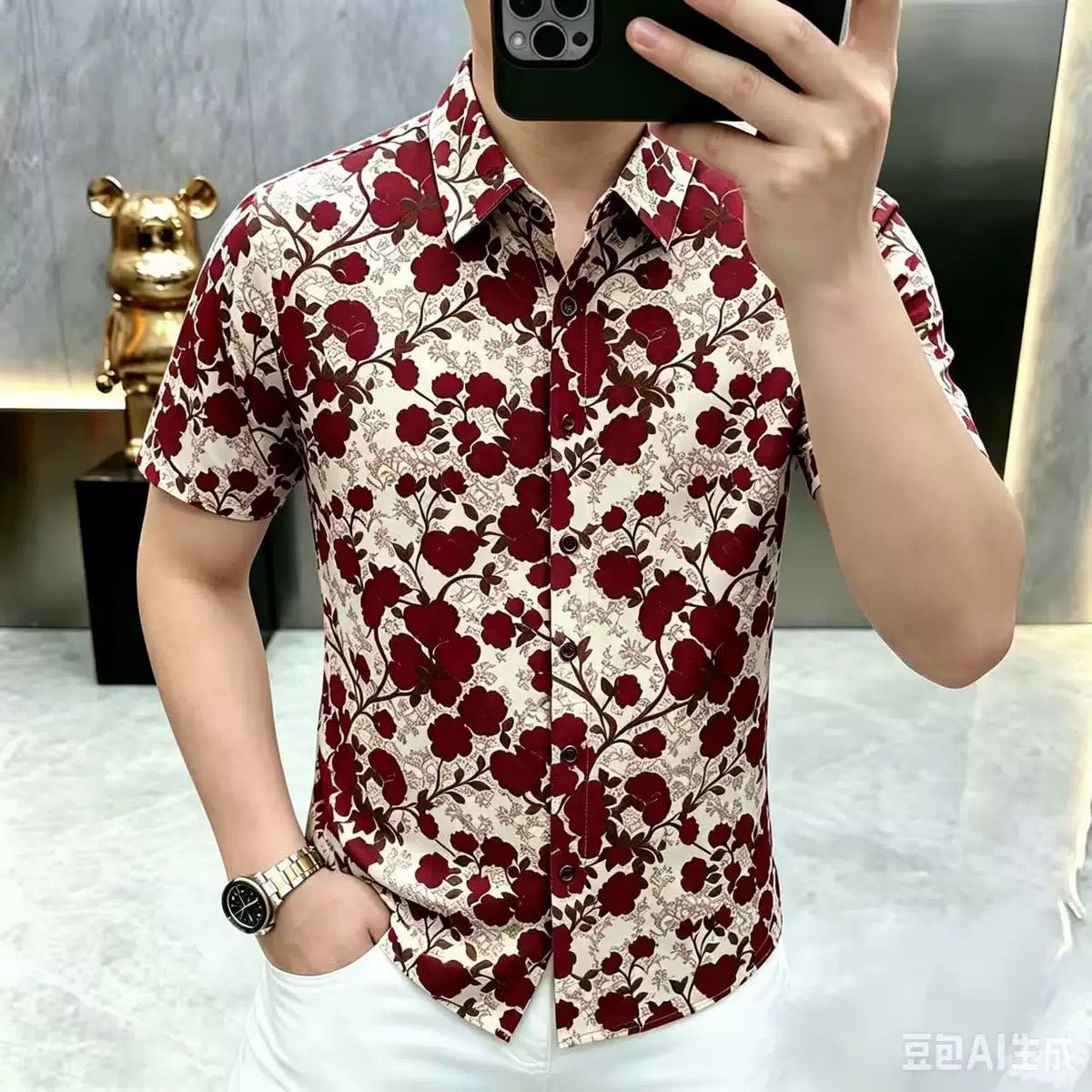 VHYT 37 - Short Sleeves Shirt for Men - Sarman Fashion - Wholesale Clothing Fashion Brand for Men from Canada