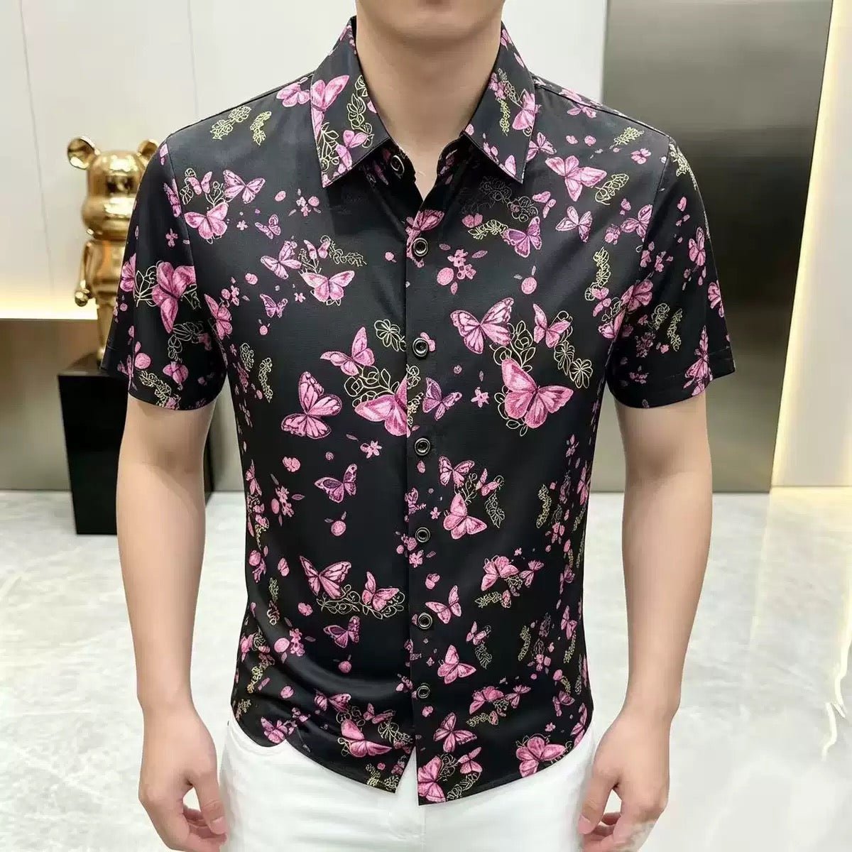 VHYT 38 - Short Sleeves Shirt for Men - Sarman Fashion - Wholesale Clothing Fashion Brand for Men from Canada