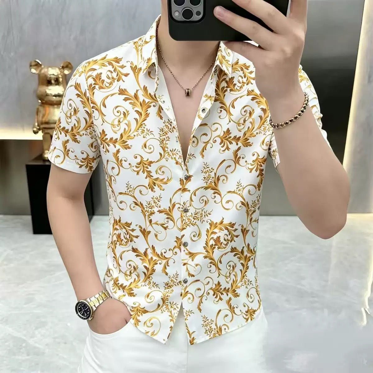 VHYT 40 - Short Sleeves Shirt for Men - Sarman Fashion - Wholesale Clothing Fashion Brand for Men from Canada