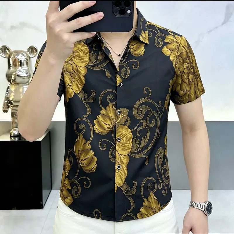 VHYT 44 - Short Sleeves Shirt for Men - Sarman Fashion - Wholesale Clothing Fashion Brand for Men from Canada