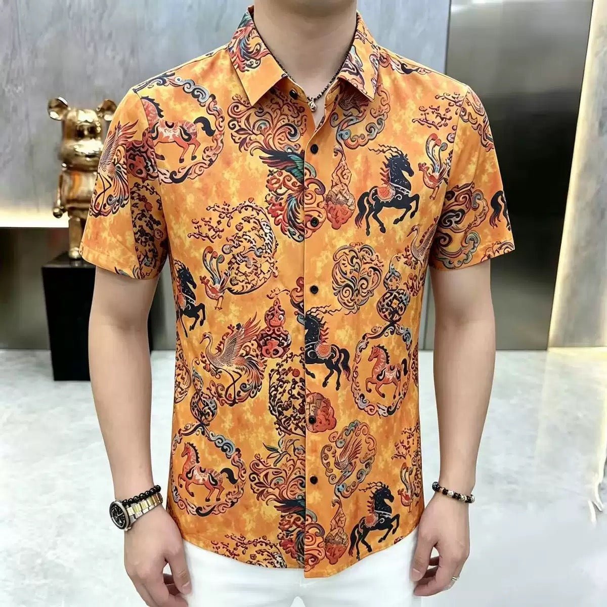 VHYT 45 - Short Sleeves Shirt for Men - Sarman Fashion - Wholesale Clothing Fashion Brand for Men from Canada