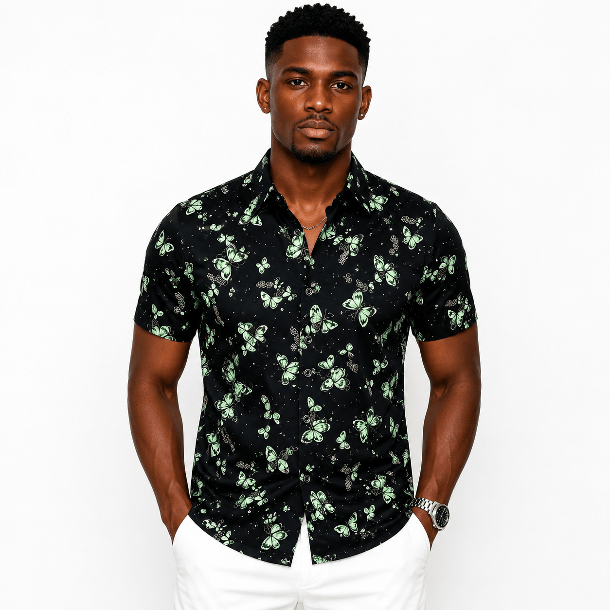 VHYT 47 - Short Sleeves Shirt for Men - Sarman Fashion - Wholesale Clothing Fashion Brand for Men from Canada