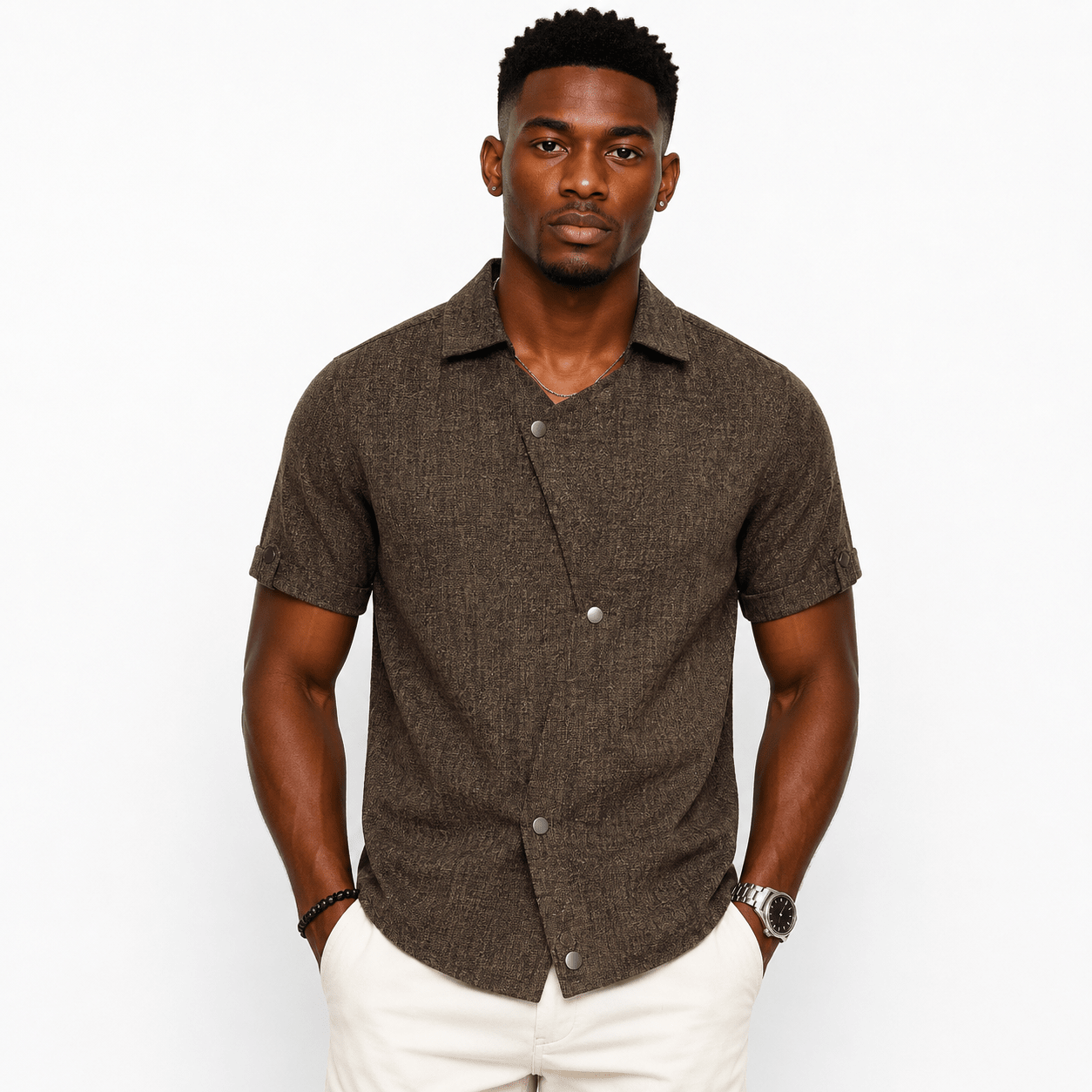VHYT 48 - Short Sleeves Shirt for Men - Sarman Fashion - Wholesale Clothing Fashion Brand for Men from Canada