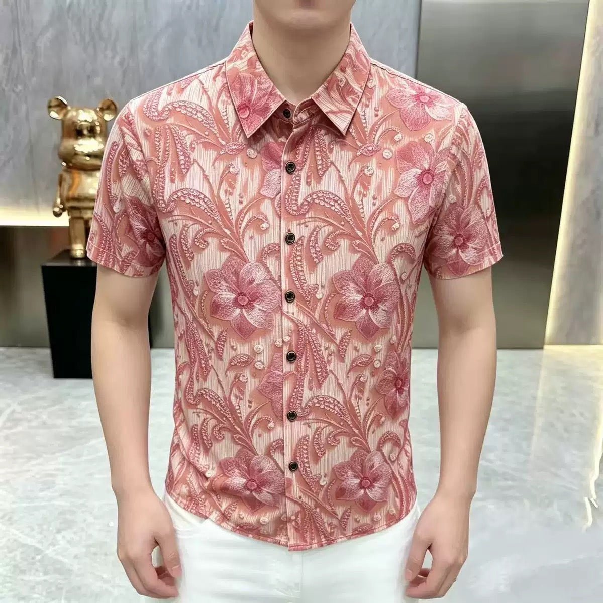 VHYT 50 - Short Sleeves Shirt for Men - Sarman Fashion - Wholesale Clothing Fashion Brand for Men from Canada