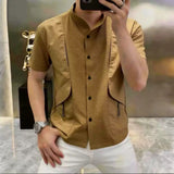 VHYT 51 - Short Sleeves Shirt for Men - Sarman Fashion - Wholesale Clothing Fashion Brand for Men from Canada