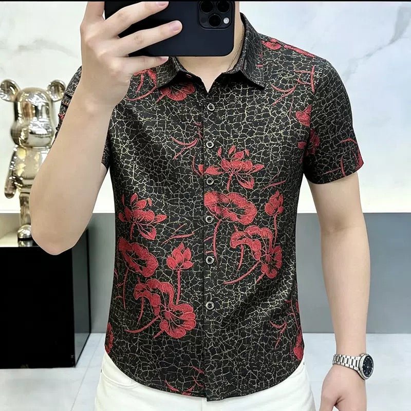 VHYT 52 - Short Sleeves Shirt for Men - Sarman Fashion - Wholesale Clothing Fashion Brand for Men from Canada