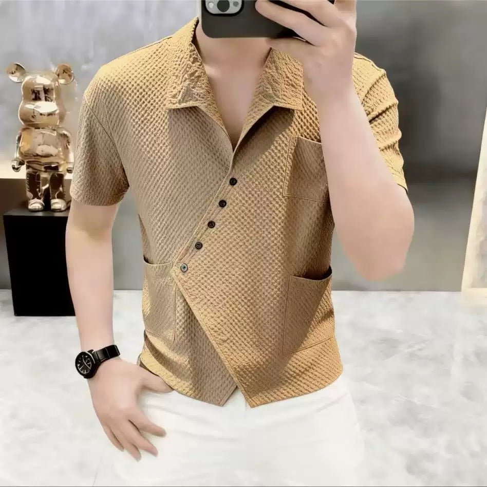 VHYT 56 - Short Sleeves Shirt for Men - Sarman Fashion - Wholesale Clothing Fashion Brand for Men from Canada