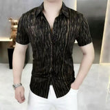VHYT 58 - Short Sleeves Shirt for Men - Sarman Fashion - Wholesale Clothing Fashion Brand for Men from Canada