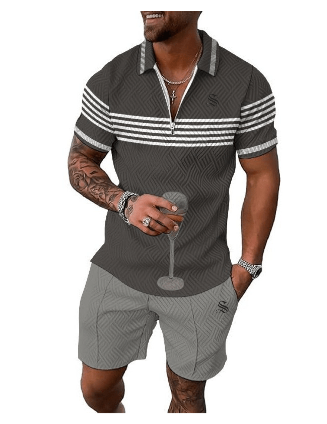 VJOT 2 - Top & Shorts for Men - Sarman Fashion - Wholesale Clothing Fashion Brand for Men from Canada
