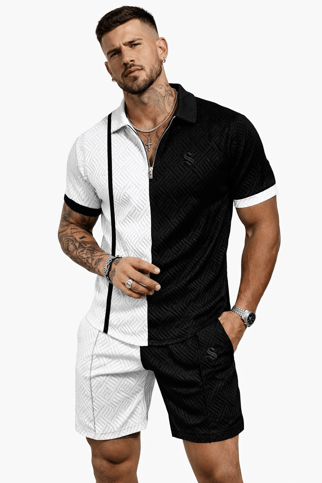 VJOT 6 - Top & Shorts for Men - Sarman Fashion - Wholesale Clothing Fashion Brand for Men from Canada