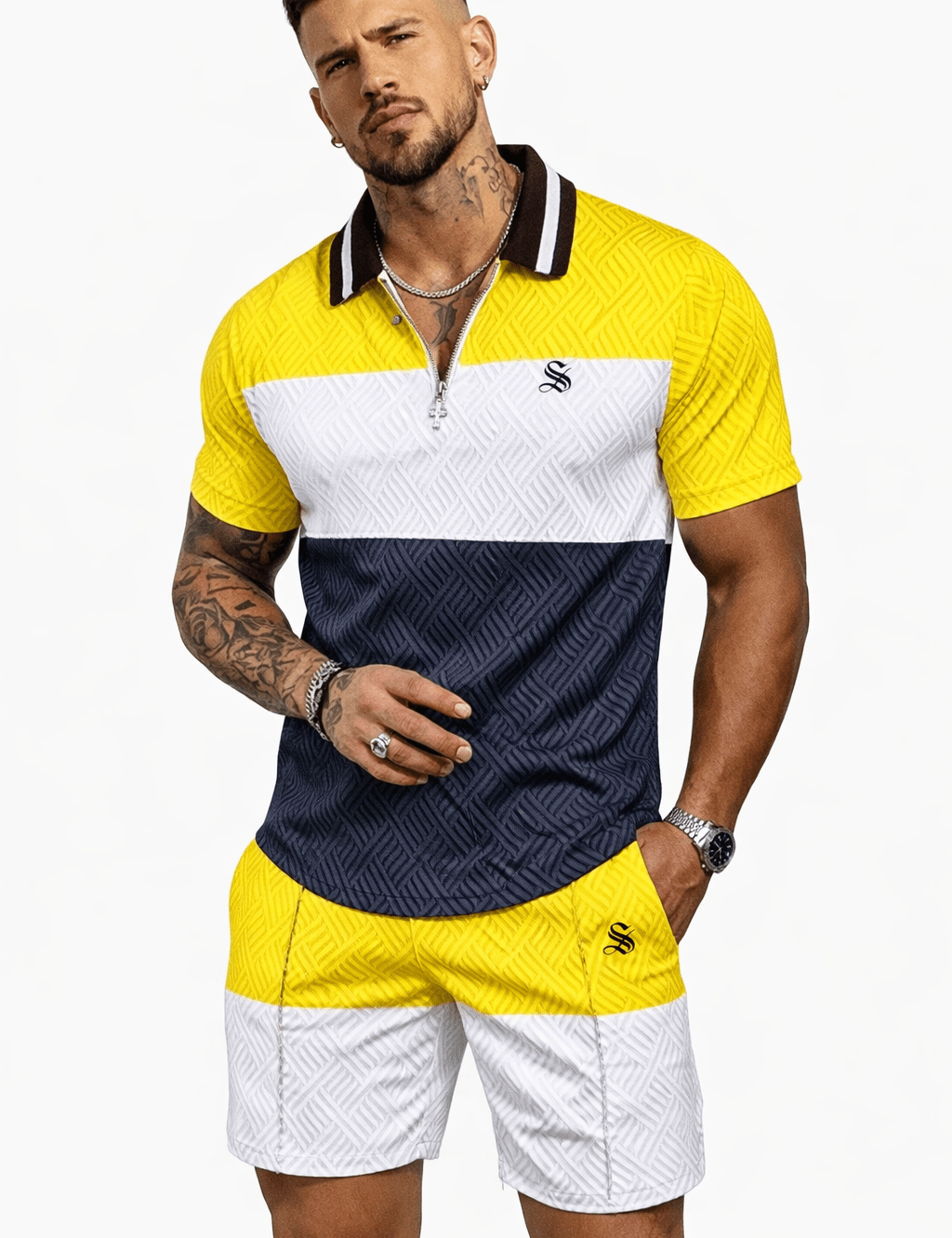 VJOT 7 - Top & Shorts for Men - Sarman Fashion - Wholesale Clothing Fashion Brand for Men from Canada