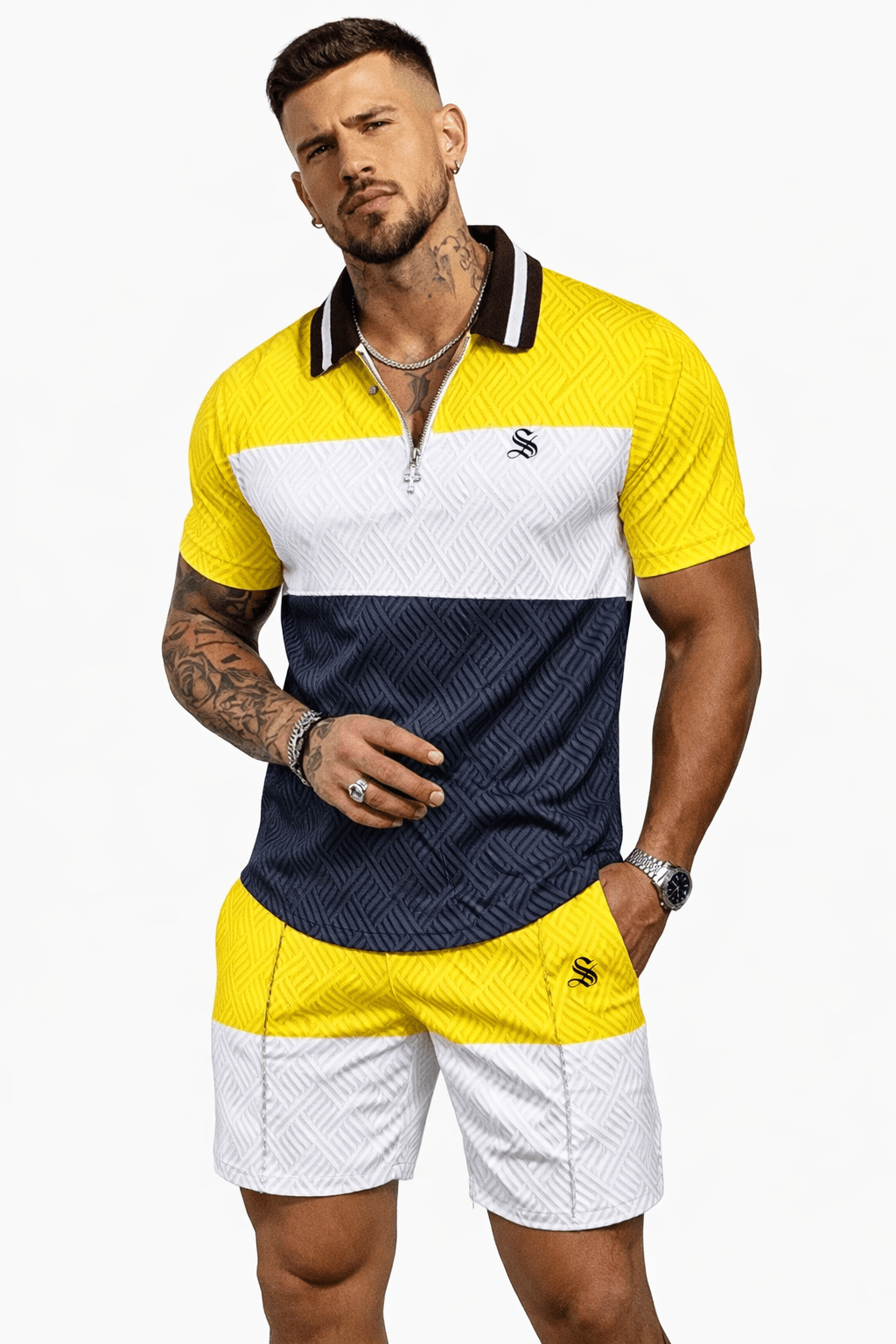 VJOT 7 - Top & Shorts for Men - Sarman Fashion - Wholesale Clothing Fashion Brand for Men from Canada
