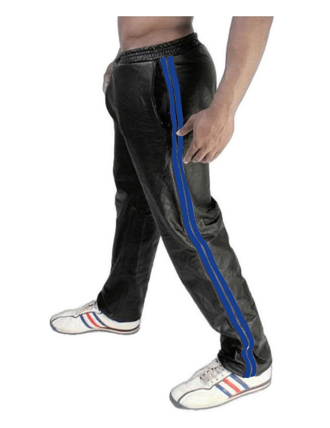 Vkuna 44 - Pu Leather Joggers for Men - Sarman Fashion - Wholesale Clothing Fashion Brand for Men from Canada