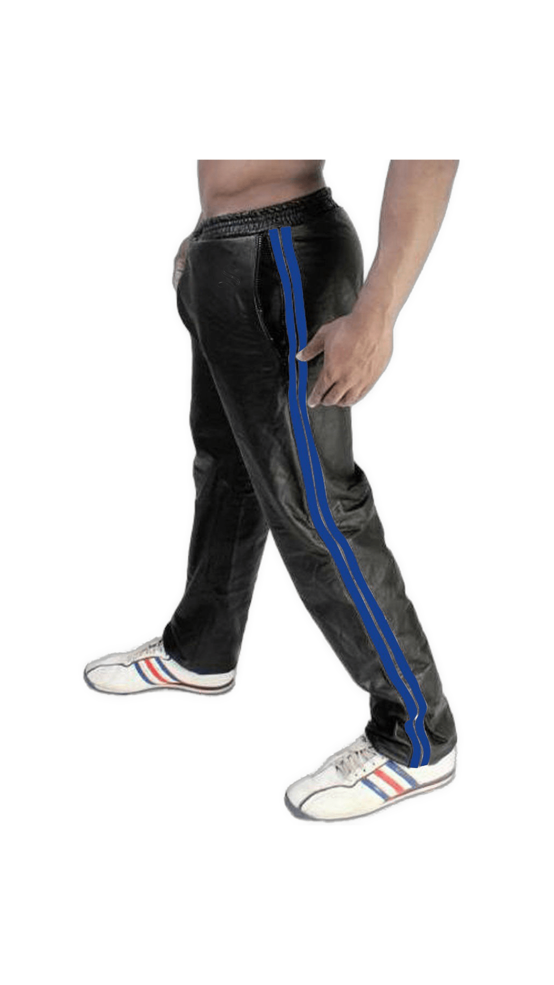 Vkuna 44 - Pu Leather Joggers for Men - Sarman Fashion - Wholesale Clothing Fashion Brand for Men from Canada