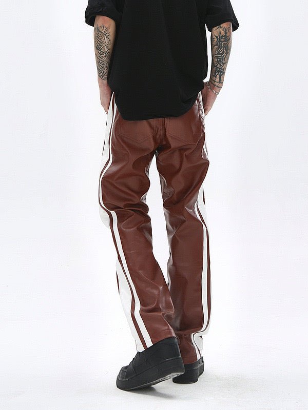 Vkuna 45 - Pu Leather Joggers for Men - Sarman Fashion - Wholesale Clothing Fashion Brand for Men from Canada