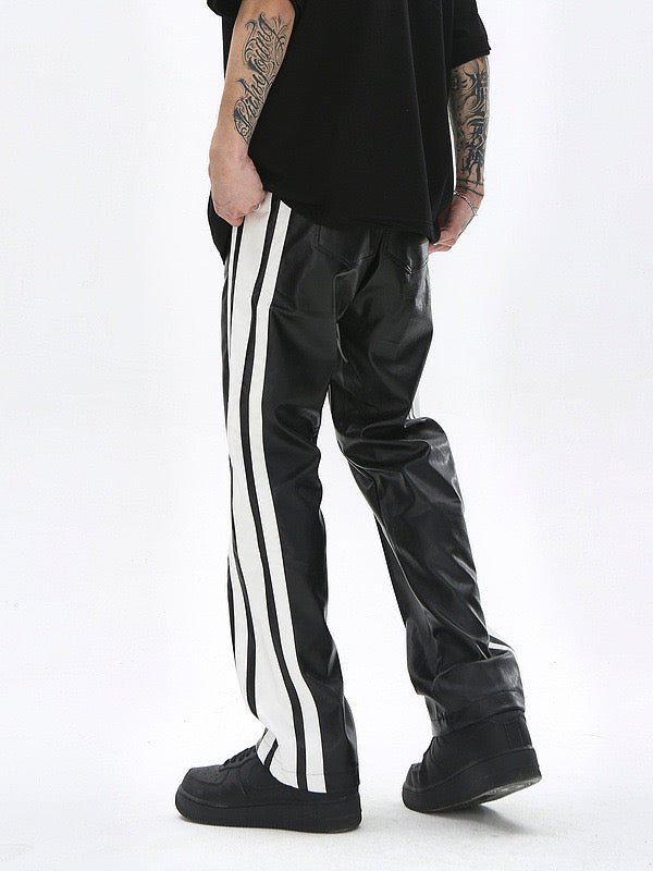 Vkuna 45 - Pu Leather Joggers for Men - Sarman Fashion - Wholesale Clothing Fashion Brand for Men from Canada