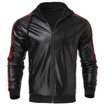 Vkuna - Pu Leather Hoodie for Men - Sarman Fashion - Wholesale Clothing Fashion Brand for Men from Canada