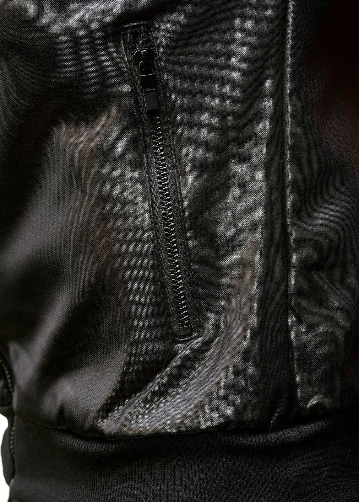 Vkuna - Pu Leather Hoodie for Men - Sarman Fashion - Wholesale Clothing Fashion Brand for Men from Canada