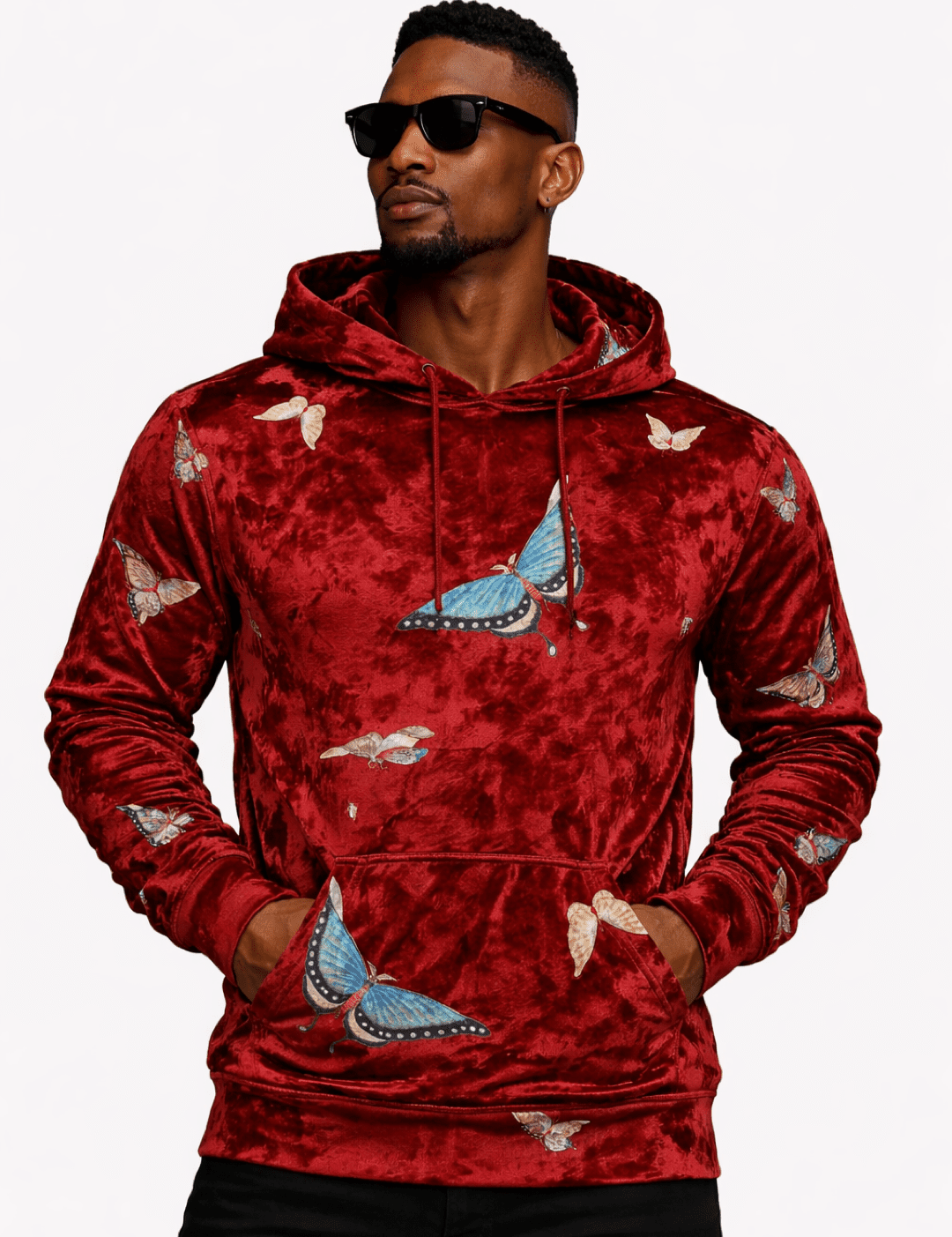 VoAzo 11 - Velvet Hoodie for Men - Sarman Fashion - Wholesale Clothing Fashion Brand for Men from Canada