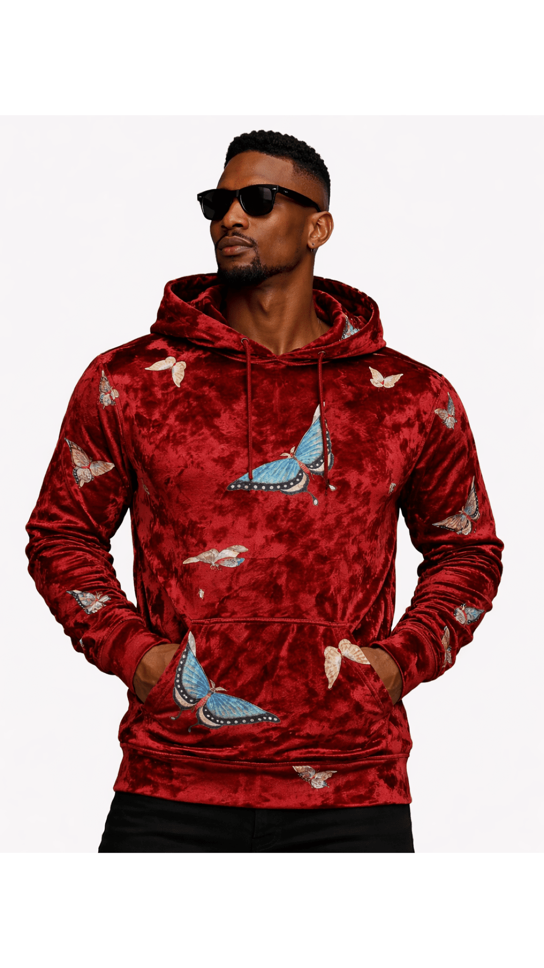 VoAzo 11 - Velvet Hoodie for Men - Sarman Fashion - Wholesale Clothing Fashion Brand for Men from Canada