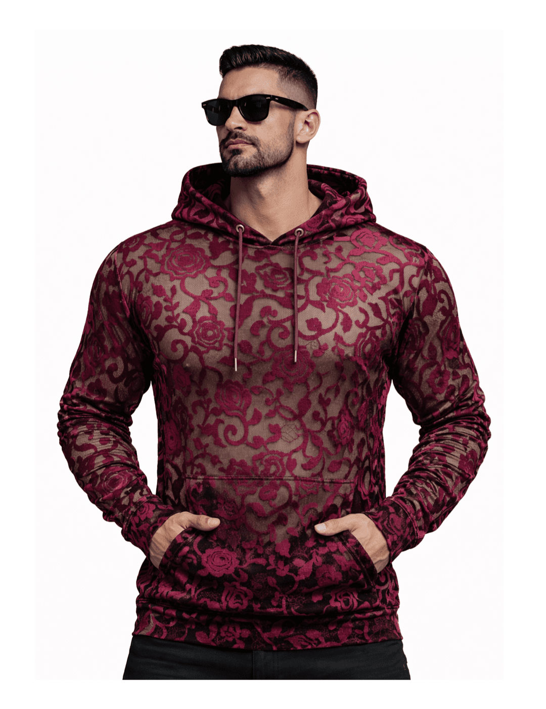 VoAzo 25 - Velvet Hoodie for Men - Sarman Fashion - Wholesale Clothing Fashion Brand for Men from Canada