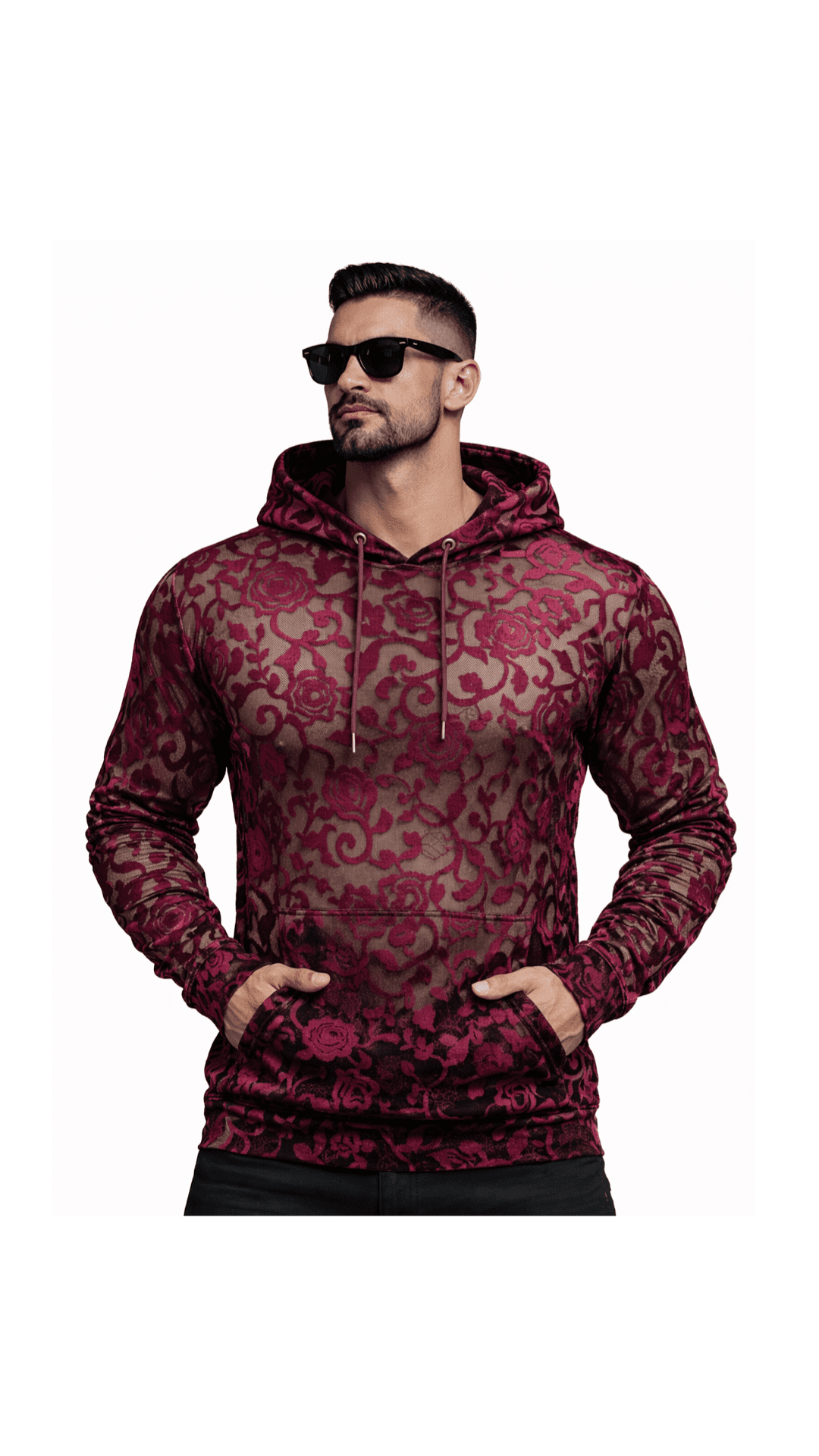 VoAzo 25 - Velvet Hoodie for Men - Sarman Fashion - Wholesale Clothing Fashion Brand for Men from Canada