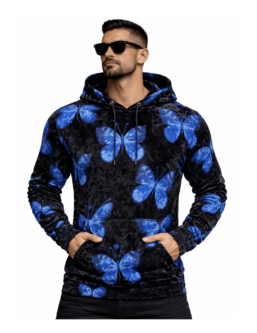VoAzo 26 - Velvet Hoodie for Men - Sarman Fashion - Wholesale Clothing Fashion Brand for Men from Canada