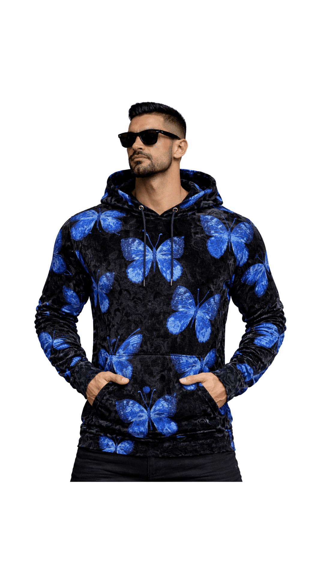 VoAzo 26 - Velvet Hoodie for Men - Sarman Fashion - Wholesale Clothing Fashion Brand for Men from Canada