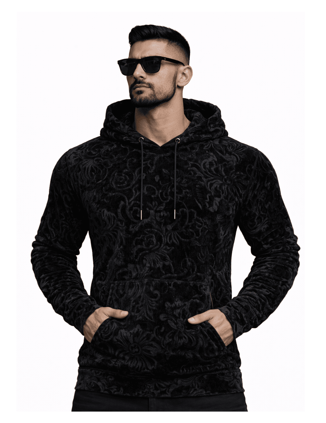 VoAzo 27 - Velvet Hoodie for Men - Sarman Fashion - Wholesale Clothing Fashion Brand for Men from Canada