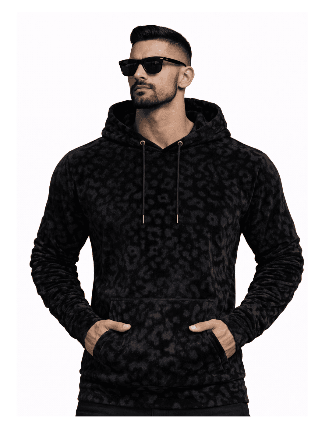 VoAzo 29 - Velvet Hoodie for Men - Sarman Fashion - Wholesale Clothing Fashion Brand for Men from Canada