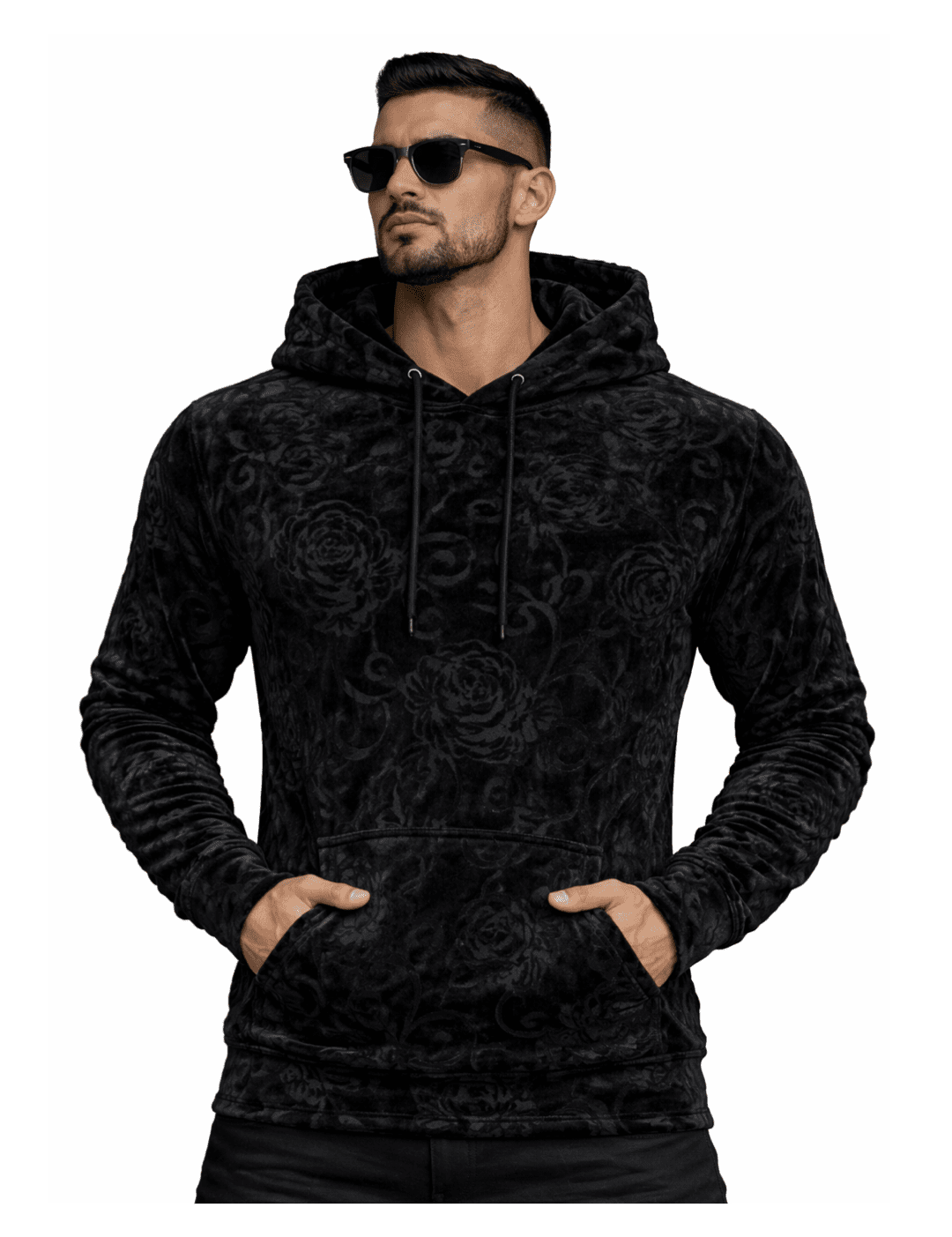 VoAzo 30 - Velvet Hoodie for Men - Sarman Fashion - Wholesale Clothing Fashion Brand for Men from Canada