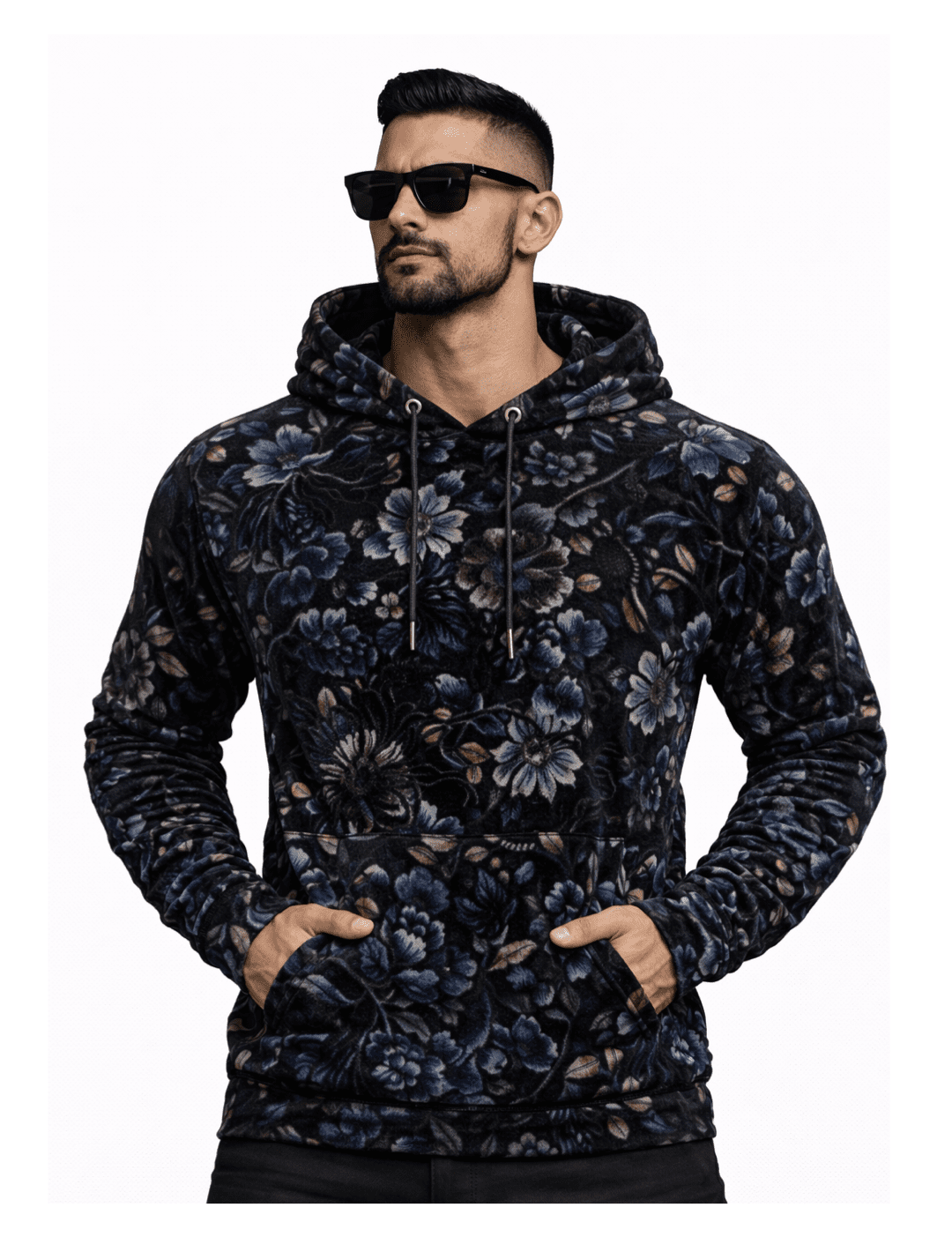 VoAzo 32 - Velvet Hoodie for Men - Sarman Fashion - Wholesale Clothing Fashion Brand for Men from Canada