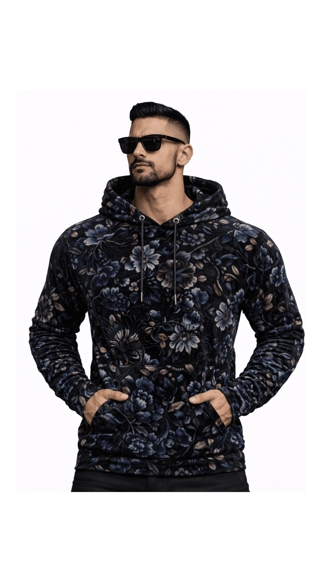 VoAzo 32 - Velvet Hoodie for Men - Sarman Fashion - Wholesale Clothing Fashion Brand for Men from Canada