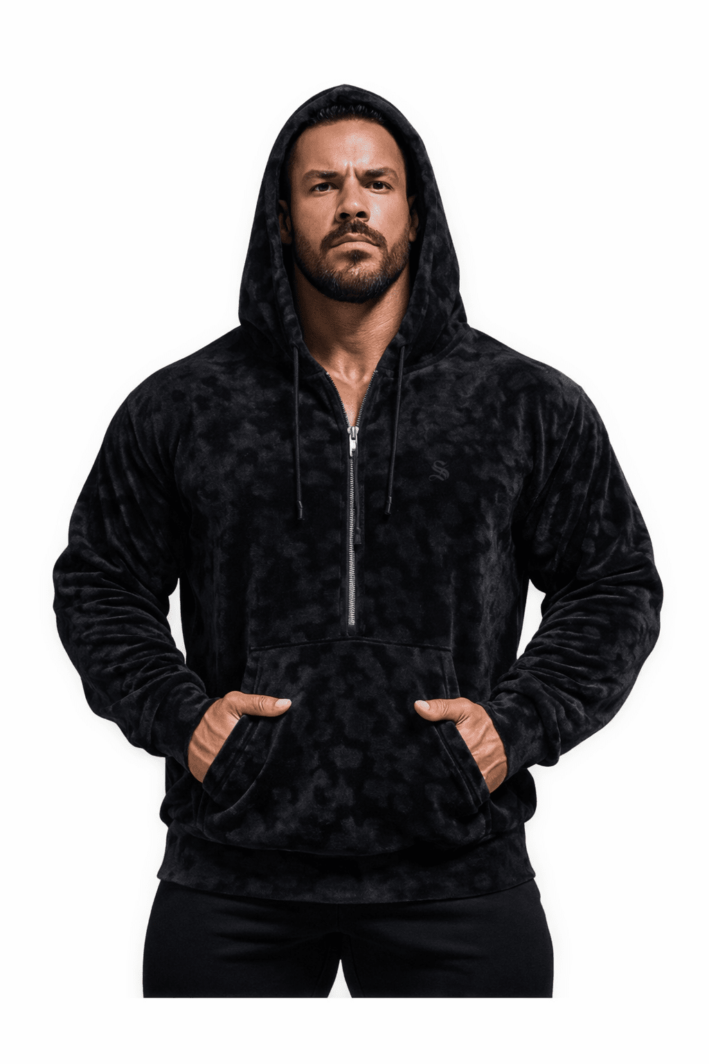 VoAzo 39 - Velvet Hoodie for Men - Sarman Fashion - Wholesale Clothing Fashion Brand for Men from Canada
