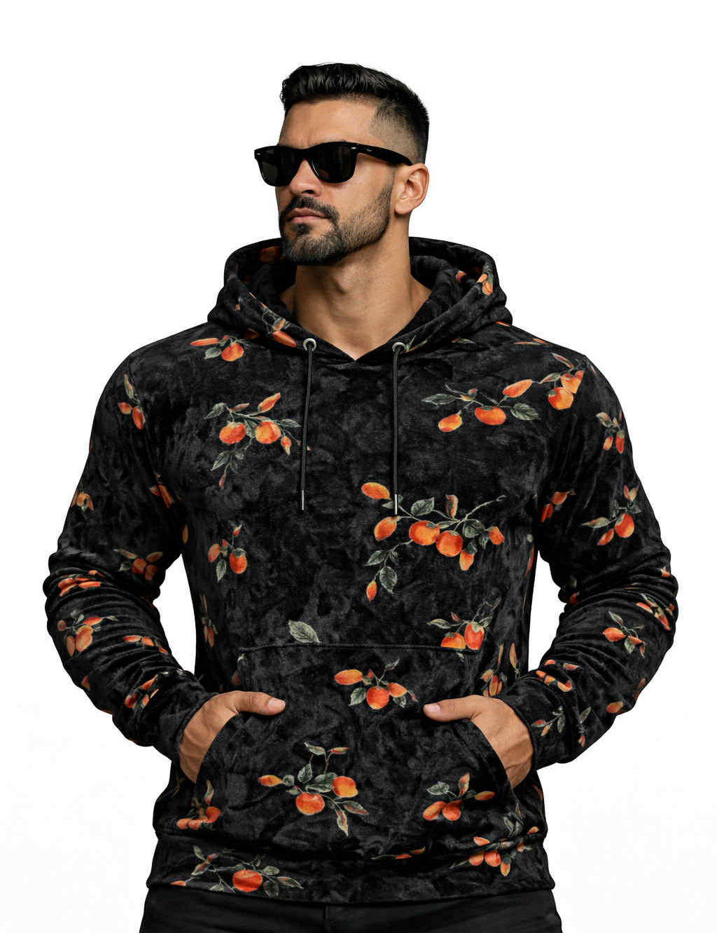 VoAzo 4 - Velvet Hoodie for Men - Sarman Fashion - Wholesale Clothing Fashion Brand for Men from Canada