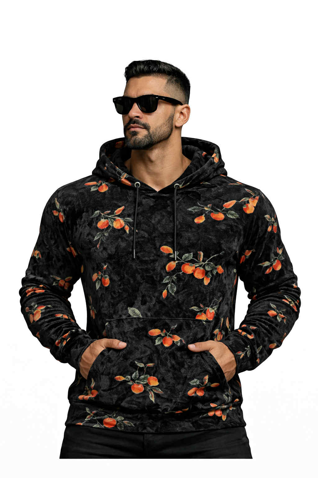 VoAzo 4 - Velvet Hoodie for Men - Sarman Fashion - Wholesale Clothing Fashion Brand for Men from Canada