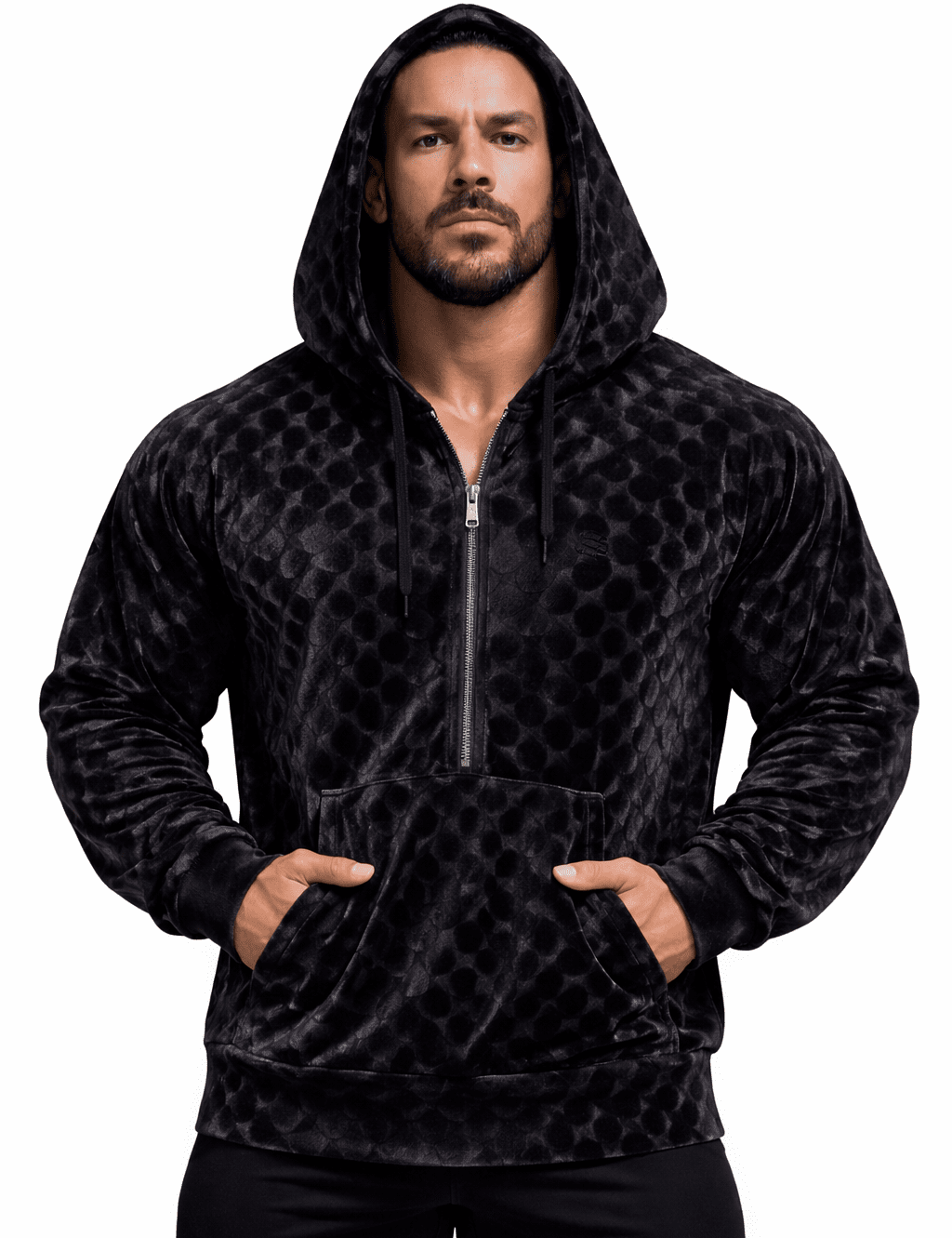 VoAzo 40 - Velvet Hoodie for Men - Sarman Fashion - Wholesale Clothing Fashion Brand for Men from Canada