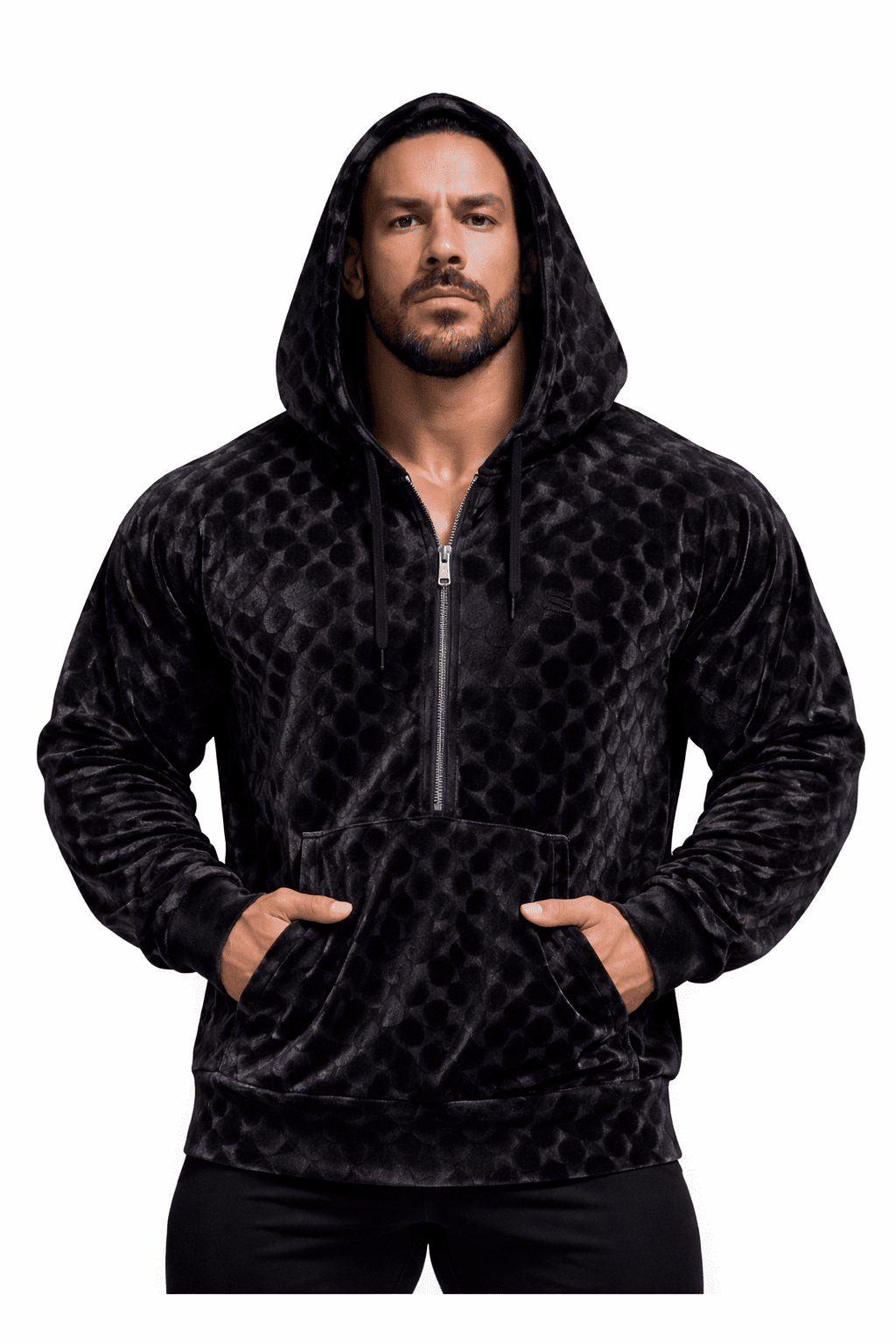 VoAzo 40 - Velvet Hoodie for Men - Sarman Fashion - Wholesale Clothing Fashion Brand for Men from Canada