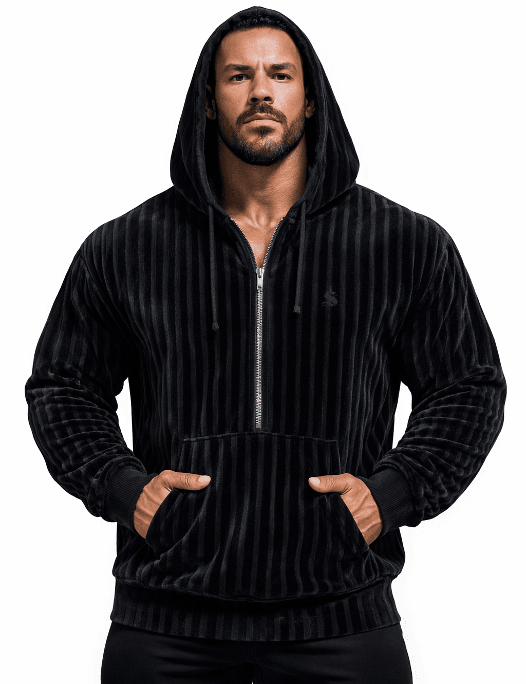 VoAzo 42 - Velvet Hoodie for Men - Sarman Fashion - Wholesale Clothing Fashion Brand for Men from Canada