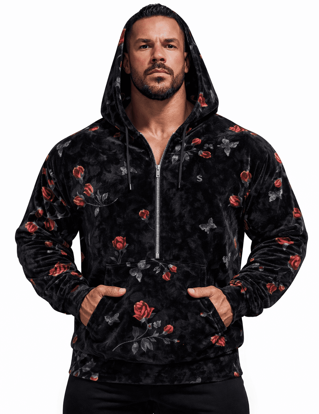 VoAzo 44 - Velvet Hoodie for Men - Sarman Fashion - Wholesale Clothing Fashion Brand for Men from Canada