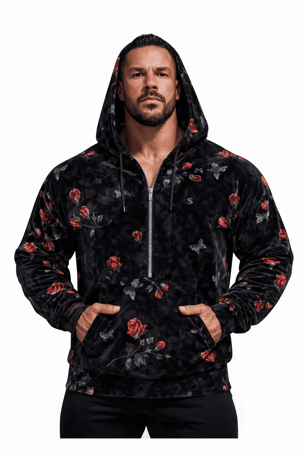 VoAzo 44 - Velvet Hoodie for Men - Sarman Fashion - Wholesale Clothing Fashion Brand for Men from Canada