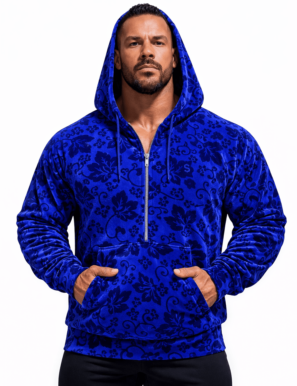 VoAzo 45 - Velvet Hoodie for Men - Sarman Fashion - Wholesale Clothing Fashion Brand for Men from Canada